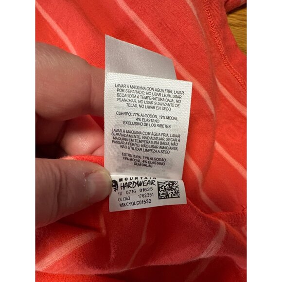 Mountain Hardwear Womens Lightweight Striped Long Sleeve Hoodie Top Size S - Picture 8 of 9